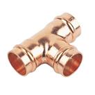 Flomasta Brass Solder Ring Equal Tees 15mm 10 Pack (81232)
