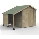 Forest Timberdale 9' 6" x 8' (Nominal) Apex Tongue & Groove Timber Shed with Store & As