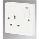 Crabtree Capital 13A 1-Gang SP Switched Plug Socket White (81793)