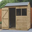 Forest 6' x 4' (Nominal) Reverse Apex Overlap Timber Shed with Assembly (817JR)