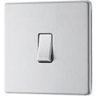 LAP 20A 16AX 1-Gang 2-Way Light Switch Brushed Stainless Steel (818PN)