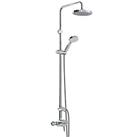 Bristan Prism Rear-Fed Exposed Chrome Thermostatic Mixer Shower with Rigid Riser Kit & Diverter (822RH)