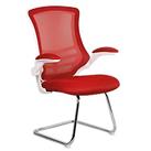 Nautilus Designs Luna Medium Back Cantilever/Visitor Chair Red (826PK)