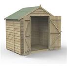 Forest 4Life 7' x 5' (Nominal) Apex Overlap Timber Shed with Assembly (829FL)