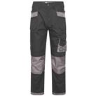 JCB Trade Plus Rip-Stop Work Trousers Black / Grey 30" W 32" L (829KV)