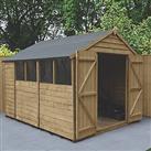 Forest 8' x 10' (Nominal) Apex Overlap Timber Shed with Assembly (836JR)