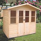 Shire Haddon 6' 6" x 5' (Nominal) Apex Timber Summerhouse (841TJ)