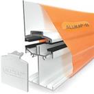 ALUKAP-SS White 0-100mm Low Profile Glazing Wall Bar 2000mm x 60mm (845JC)