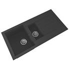 ETAL Comite 1.5 Bowl Composite Kitchen Sink Black Reversible 1000mm x 500mm (847RG)