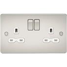 Knightsbridge 13A 2-Gang DP Switched Double Socket Pearl with White Inserts (848TY)