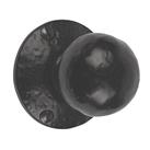 Smith & Locke Round Mortice Knobs 56mm Set Black (8553H)