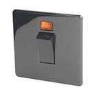 Crabtree Platinum 45A 1-Gang DP Cooker Switch Black Nickel with Neon (8609H)