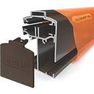 ALUKAP-SS Brown 0-100mm Low Profile Glazing Gable Bar 2000mm x 60mm (866JC)