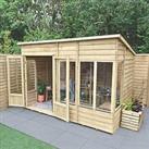 Forest Oakley 9' 6" x 6' (Nominal) Pent Timber Summerhouse with Base (866TF)