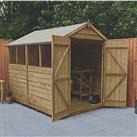 Forest 6' x 8' (Nominal) Apex Overlap Timber Shed with Base (871JR)