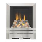 Focal Point Lulworth Stainless Steel Rotary Control Inset Gas Full Depth Fire 480mm x 180mm x 585mm (87411)