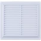 Map Vent Fixed Louvre Vent with Flyscreen White 229mm x 229mm (8886D)
