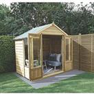 Forest Oakley 8' x 6' (Nominal) Apex Timber Summerhouse with Base (890TF)