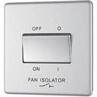 LAP 10A 1-Gang 3-Pole Fan Isolator Switch Brushed Stainless Steel (902PN)