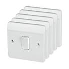 MK Logic Plus 10AX 1-Gang 2-Way Light Switch White 5 Pack (91399)