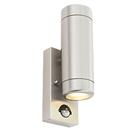 Barracuda Outdoor Up & Down Wall Light With PIR Sensor Brushed Stainless Steel (9239T)