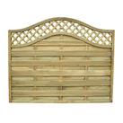Forest Prague Lattice Curved Top Fence Panels Natural Timber 6' x 5' Pack of 9 (9370K)