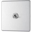 LAP 20A 16AX 1-Gang 2-Way Toggle Switch Brushed Stainless Steel (946PN)