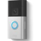 Ring Wired or Wireless Smart Video Doorbell Plus Satin Nickel (947KC)