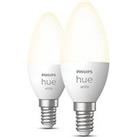Philips Hue SES Candle LED Smart Light Bulb 5.5W 470lm 2 Pack (953JA)
