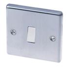 LAP 10AX 1-Gang Intermediate Switch Brushed Stainless Steel with White Inserts (95693)