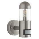Sigma Outdoor LED Wall Light With PIR Sensor Brushed Stainless Steel 2.3W 200lm (9584J)