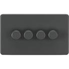 Knightsbridge 4-Gang 2-Way LED Intelligent Dimmer Switch Anthracite (969PY)