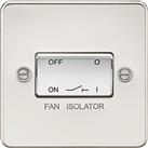 Knightsbridge 10AX 1-Gang TP Fan Isolator Switch Polished Chrome (969TY)