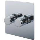 LAP 2-Gang 2-Way LED Dimmer Switch Polished Chrome (97558)