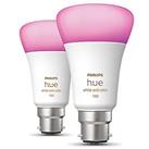 Philips Hue BC A19 RGB & White LED Smart Light Bulb 9W 806lm 2 Pack (982PP)