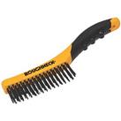 Roughneck Soft-Grip Shoe Handle Wire Brush (988JF)