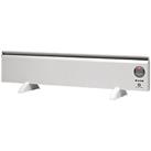 Glen 2150Tie7 Freestanding or Wall-Mounted Convector Heater White 500W 815mm x 211mm (992HV)