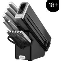 Ninja StaySharp 14-Piece Stainless Knife Set, Wood Block & Built-In Sharpener in Gris Anthracite | K62014EUUK | by SharkNinja