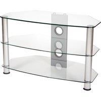 Vivanco 31204 Brisa 600mm Wide Clear Glass TV Stand