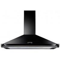 Rangemaster 63050 90cm CLASSIC Cooker Hood in Black with Chrome Rail