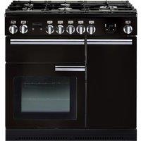 Rangemaster 91930 90cm Wide Professional Plus Gas Range Cooker in Blac