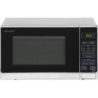 Sharp R272SLM Compact Microwave Oven in Silver 20 litre 800W 8 Prog