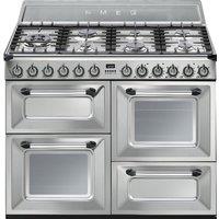 Smeg TR4110X 110cm Victoria Dual Fuel Range Cooker in Stainless Steel