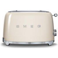 Smeg TSF01CRUK 50 s Retro Style 2 Slice Toaster in Cream