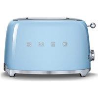 Smeg TSF01PBUK 50 s Retro Style 2 Slice Toaster in Pastel Blue