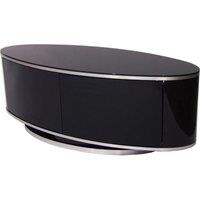 MDA Design ZIN502610 Luna Oval Shape High Gloss Black TV Stand