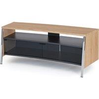 Off The Wall TAN 1300LW 1300mm Wide Curved TV Cabinet in Light Wood Oa