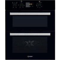 Indesit IDU6340BL 60cm Built Under Double Electric Oven in Black