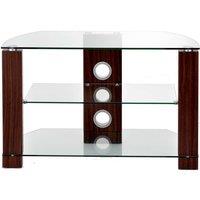 TTAP L630 1050 3W Vision 1050mm TV Stand in Walnut with Clear Glass