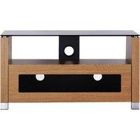 TTAP L642 1250 3O Elegance 1250mm TV Stand in Light Oak with Tinted Gl